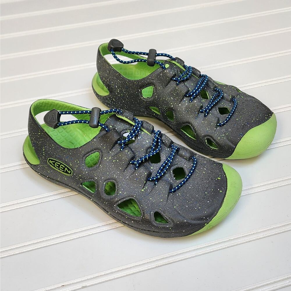 Keen Kids Rio Water Friendly Sandals Size 2 Big Kids Gray & Green